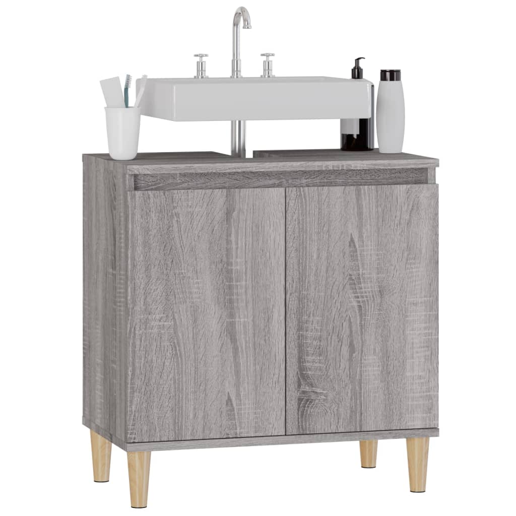 Harmaa pesuallaskaappi Ortansia 58x33x60cm (puinen)