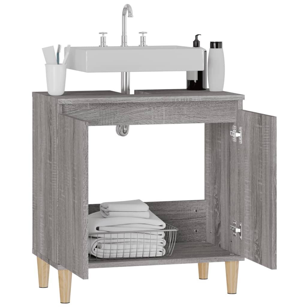 Harmaa pesuallaskaappi Ortansia 58x33x60cm (puinen)
