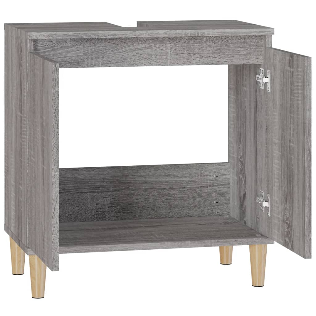 Harmaa pesuallaskaappi Ortansia 58x33x60cm (puinen)
