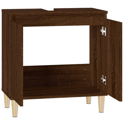 Pesuallaskaappi ruskea tammi 58x33x60 cm tekninen puu