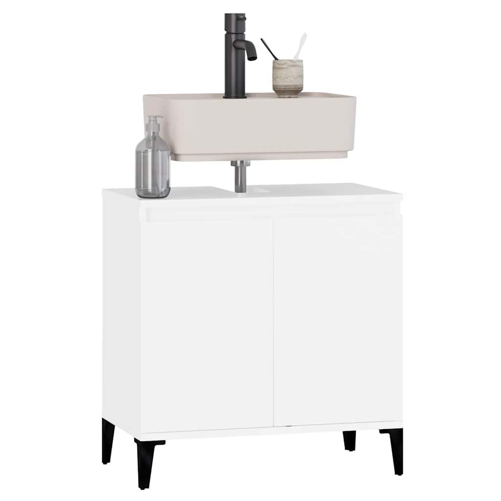 Valkoinen pesuallaskaappi Francoise 58x33x60cm (puinen)