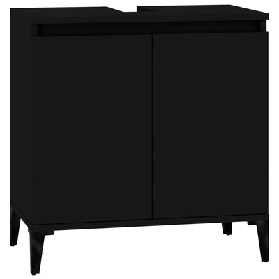 Pesuallaskaappi musta 58x33x60 cm tekninen puu