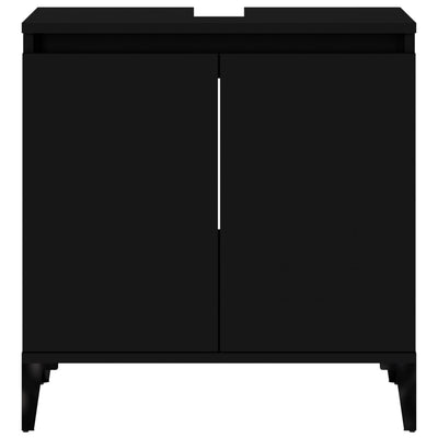 Pesuallaskaappi musta 58x33x60 cm tekninen puu