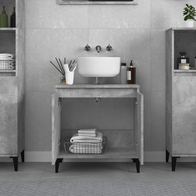 Pesuallaskaappi betoninharmaa 58x33x60 cm tekninen puu