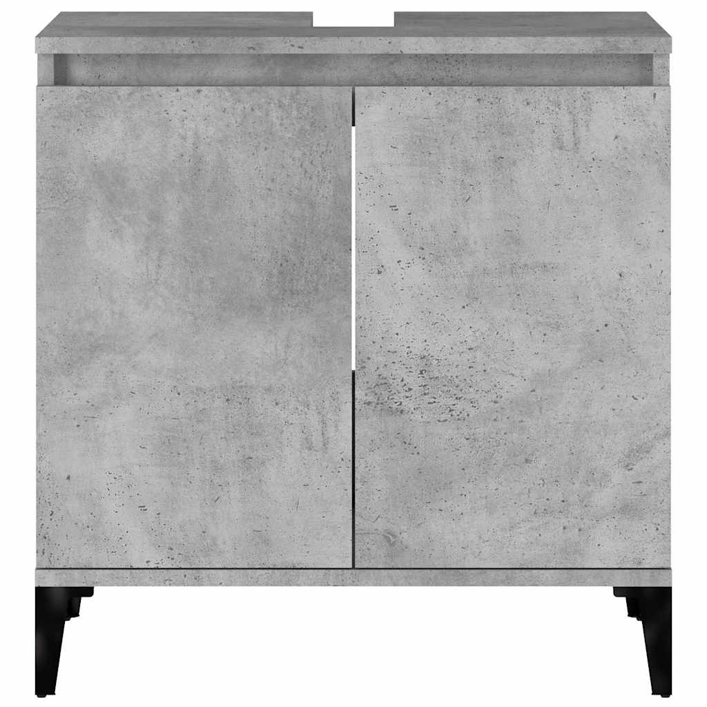 Betoninharmaa pesuallaskaappi Francoise 58x33x60cm (puinen)