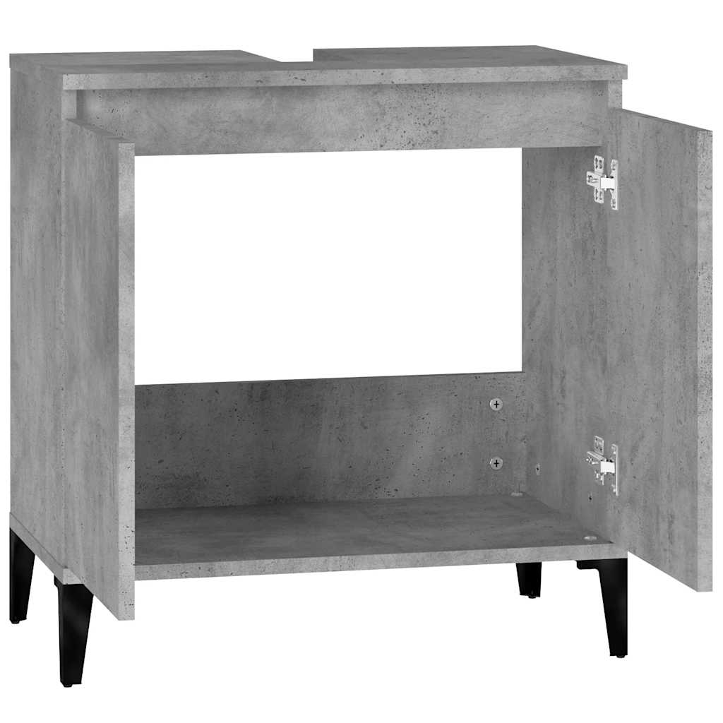 Betoninharmaa pesuallaskaappi Francoise 58x33x60cm (puinen)