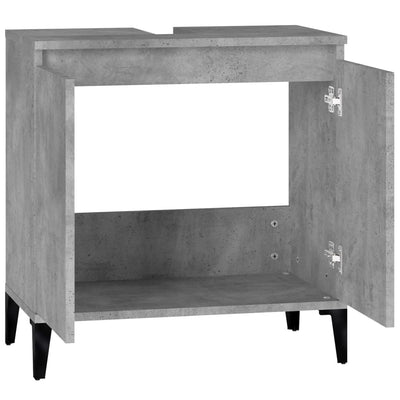 Pesuallaskaappi betoninharmaa 58x33x60 cm tekninen puu