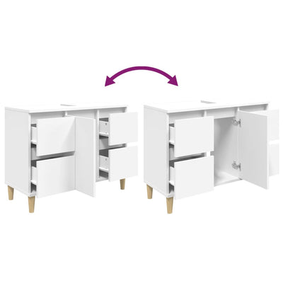 Valkoinen allaskaappi Josa 80x33x60cm (puinen)