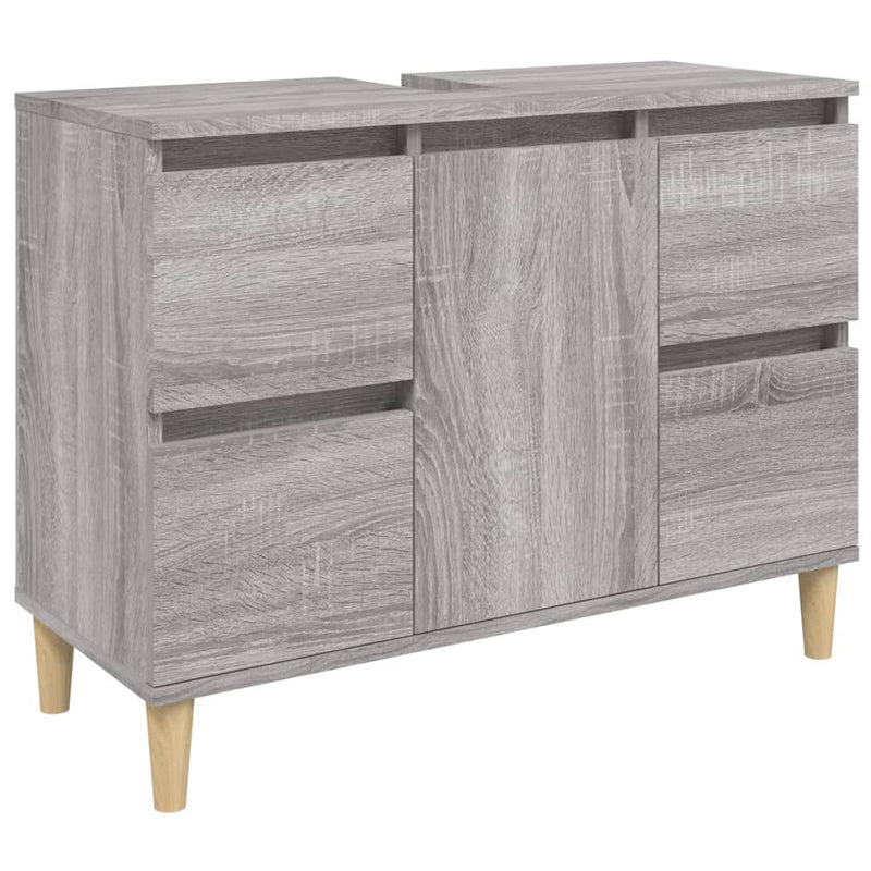 Harmaa pesuallaskaappi Josa 80x33x60cm (puinen)