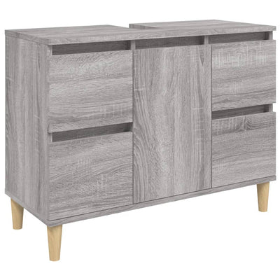 Pesuallaskaappi harmaa Sonoma 80x33x60 cm tekninen puu