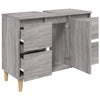 Pesuallaskaappi harmaa Sonoma 80x33x60 cm tekninen puu