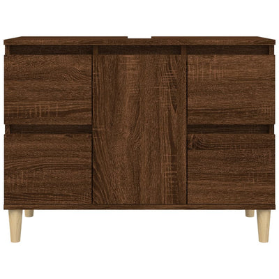 Pesuallaskaappi ruskea tammi 80x33x60 cm tekninen puu