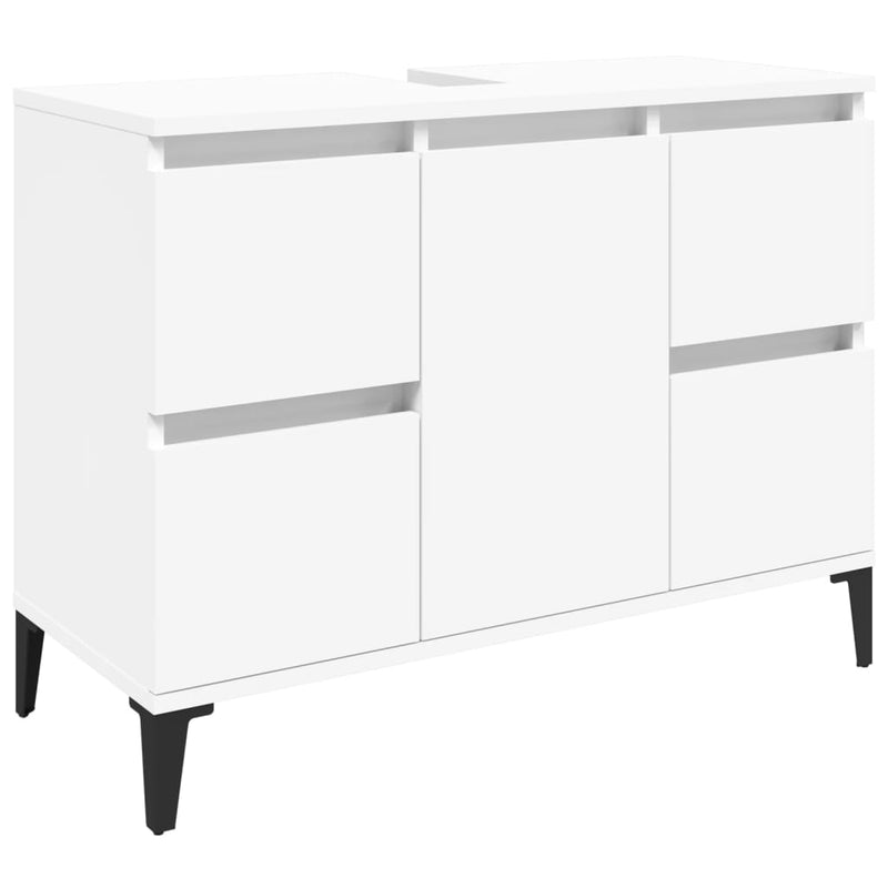Valkoinen pesuallaskaappi Sinza 80x33x60cm (puinen)