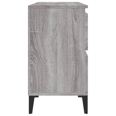 Pesuallaskaappi harmaa Sonoma 80x33x60 cm tekninen puu