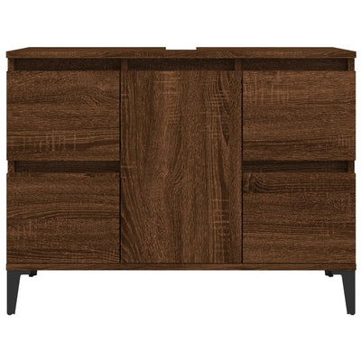 Pesuallaskaappi ruskea tammi 80x33x60 cm tekninen puu