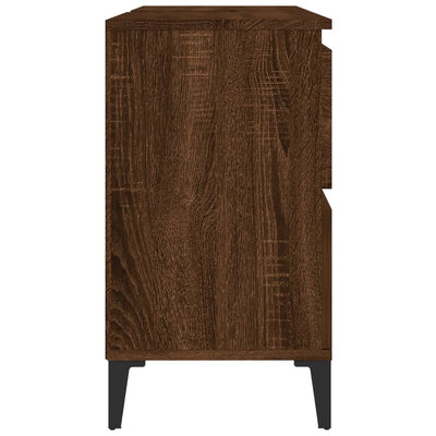 Pesuallaskaappi ruskea tammi 80x33x60 cm tekninen puu