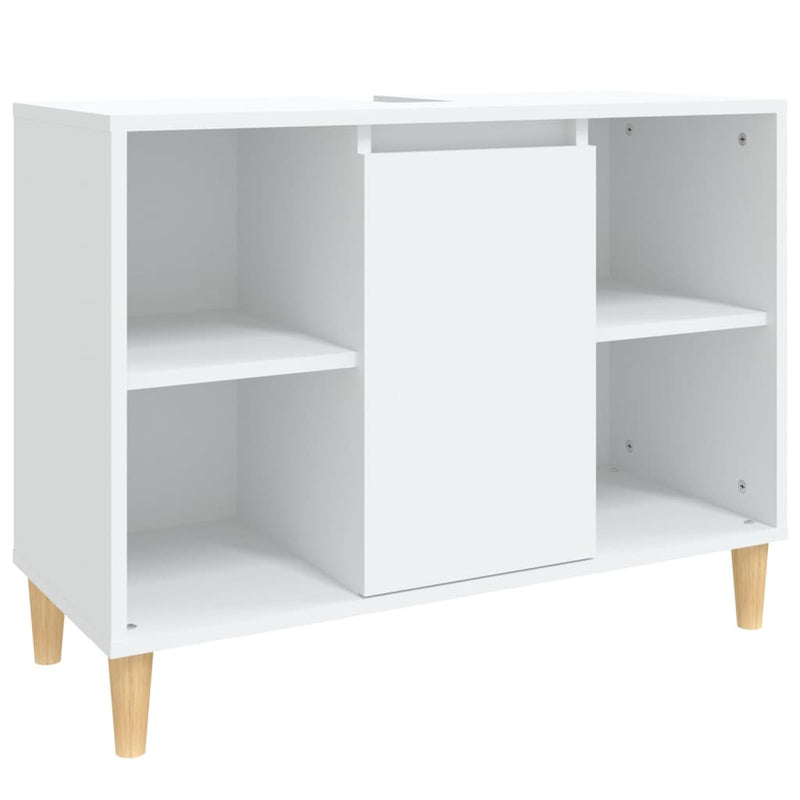 Valkoinen pesuallaskaappi Gurghiu 80x33x60cm (puinen)
