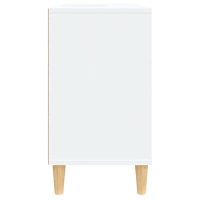 Pesuallaskaappi valkoinen 80x33x60 cm tekninen puu