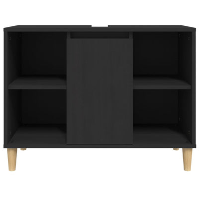 Pesuallaskaappi musta 80x33x60 cm tekninen puu