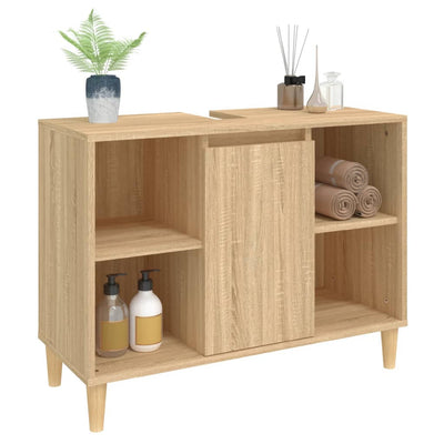 Pesuallaskaappi Sonoma-tammi 80x33x60 cm tekninen puu