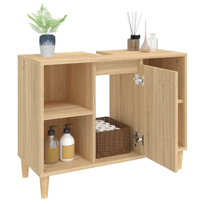 Pesuallaskaappi Sonoma-tammi 80x33x60 cm tekninen puu