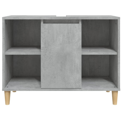 Pesuallaskaappi betoninharmaa 80x33x60 cm tekninen puu