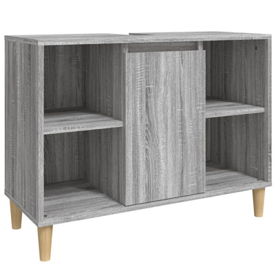 Pesuallaskaappi harmaa Sonoma 80x33x60 cm tekninen puu