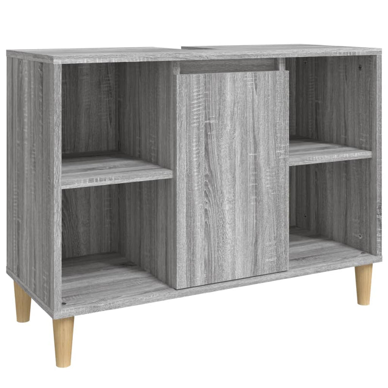 Harmaa pesuallaskaappi Gurghiu 80x33x60cm (puinen)