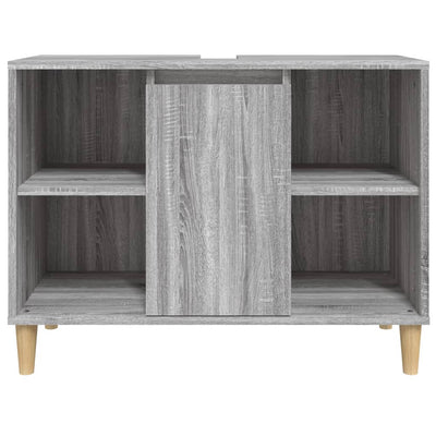 Pesuallaskaappi harmaa Sonoma 80x33x60 cm tekninen puu