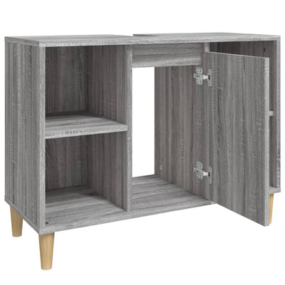 Pesuallaskaappi harmaa Sonoma 80x33x60 cm tekninen puu