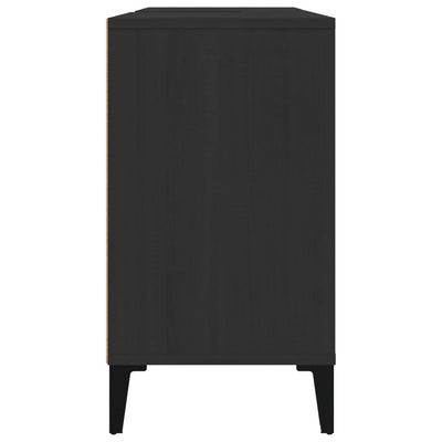 Pesuallaskaappi musta 80x33x60 cm tekninen puu