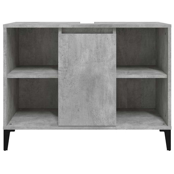 Pesuallaskaappi betoninharmaa 80x33x60 cm tekninen puu