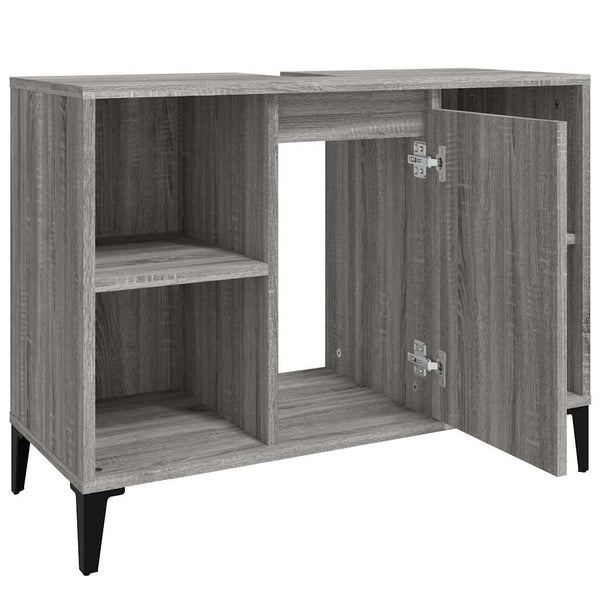 Pesuallaskaappi harmaa Sonoma 80x33x60 cm tekninen puu