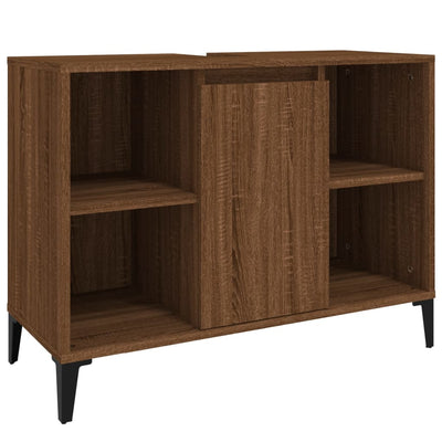 Pesuallaskaappi ruskea tammi 80x33x60 cm tekninen puu