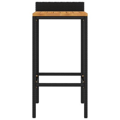 Musta baarijakkarat Aigul (4 kpl polyrottinki ja akasiapuu)