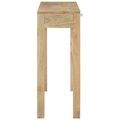 Konsolipöytä 110x30x75 cm täysi valkaistu mangopuu