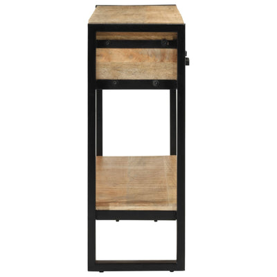 Konsolipöytä 110x30x76 cm täysi karkea mangopuu