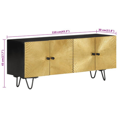 TV-taso 110x30x45 cm täysi mangopuu