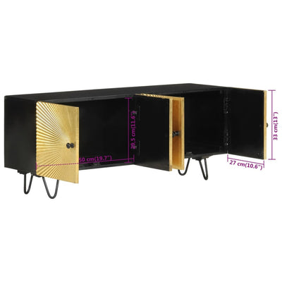 TV-taso 110x30x45 cm täysi mangopuu