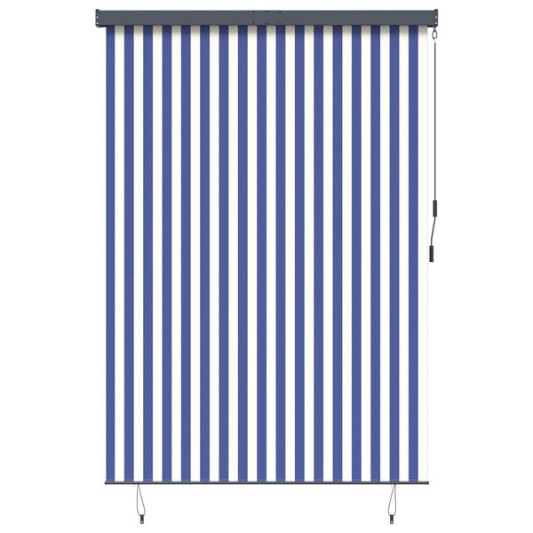 Rullaverho Sininen ja valkoinen 180 x 250 cm Kangas ja Alumiini