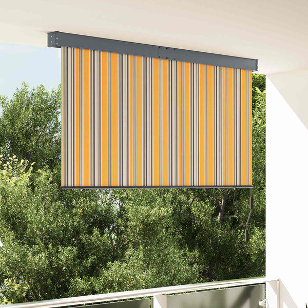 Rullaverho Keltainen ja Sininen 180 x 250 cm Kangas ja Alumiini