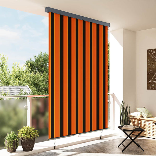 Rullaverho Oranssi ja ruskea 180 x 250 cm Kangas ja Alumiini