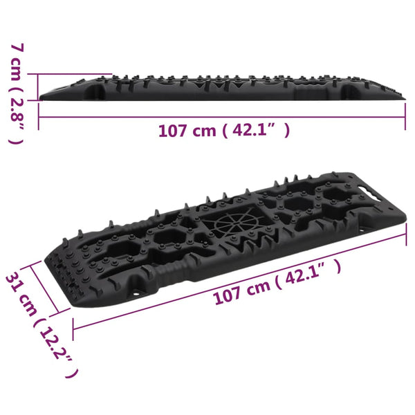 Musta luistonestomatto Andrian 107x31x7cm (2 kpl nailon)