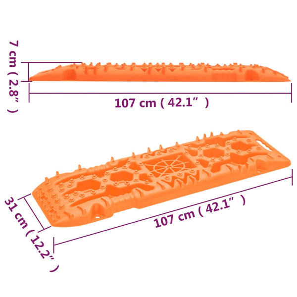 Luistonestomatto 2 kpl oranssi 107x31x7 cm nailon