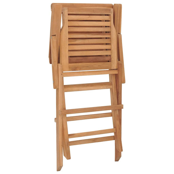 Kokoontaitettavat puutarhatuolit 2 kpl 56x63x90 cm täysi tiikki