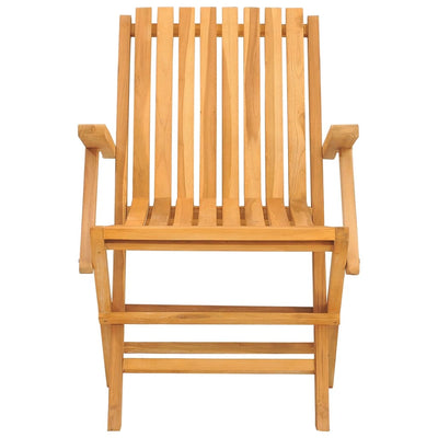 Kokoontaitettavat puutarhatuolit 2 kpl 61x67x90 cm täysi tiikki