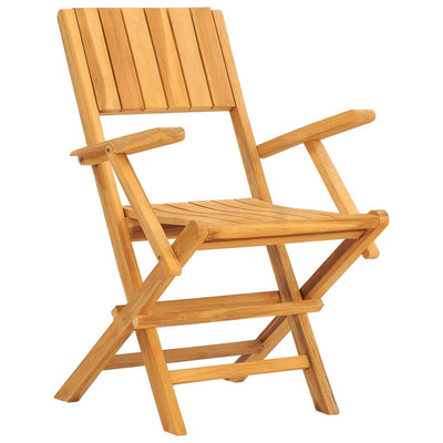 Kokoontaitettavat puutarhatuolit 2 kpl 55x61x90 cm täysi tiikki