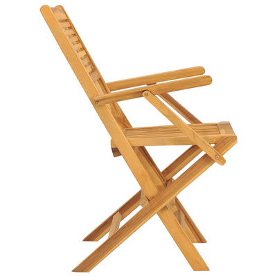 Kokoontaitettavat puutarhatuolit 2 kpl 55x62x90 cm täysi tiikki