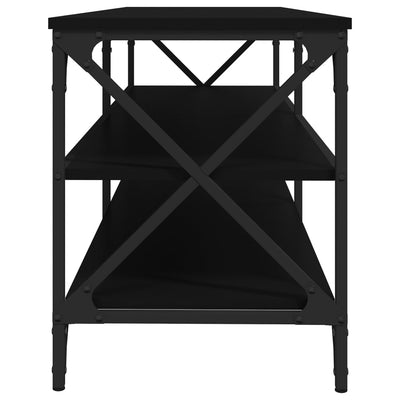 TV-taso musta 140x40x50 cm tekninen puu