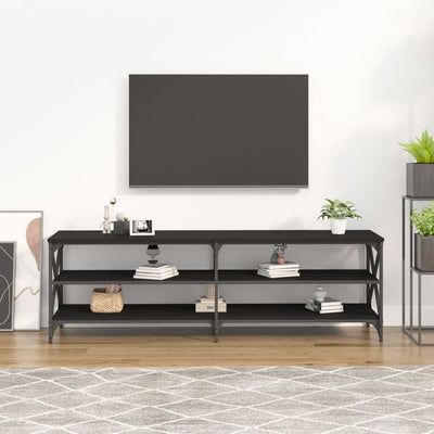 TV-taso musta 160x40x50 cm tekninen puu